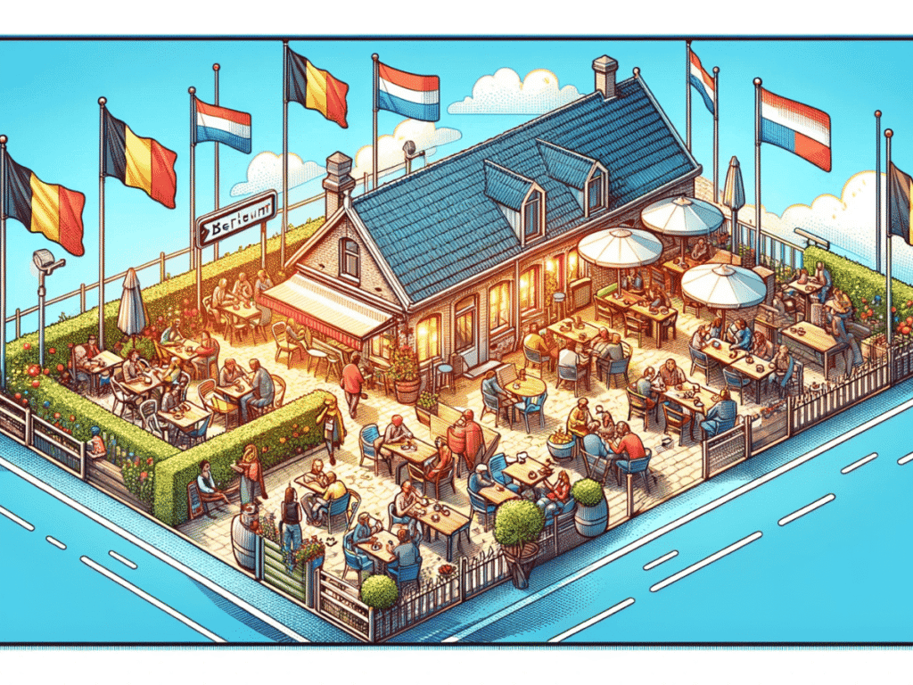 Belçika-Hollanda Sınırı Cafe